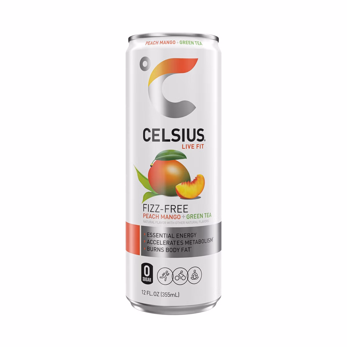 Celsius Live Fit Non-Carbonated Peach Mango Green Tea